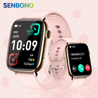 SENBONO Women Smart Watch Bluetooth Call Custom Dials Multi-sport Modes Fitness Tracker Sport Smartwatch for Women Android IOS