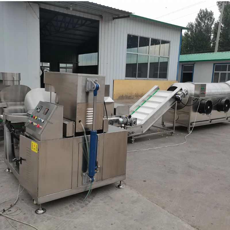 Automatic Popcorn Processing Line Multi-Flavor Cheese Caramel Chocolate Making Machine Custom