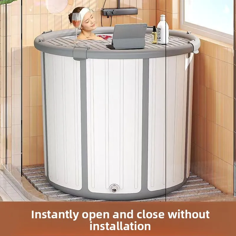 

Collapsible Baby Bath Tub Inflatable Portable Family Bathtub Warm Temperature Folding Spa Tub for Children Kids Hot Tub Bath Tub