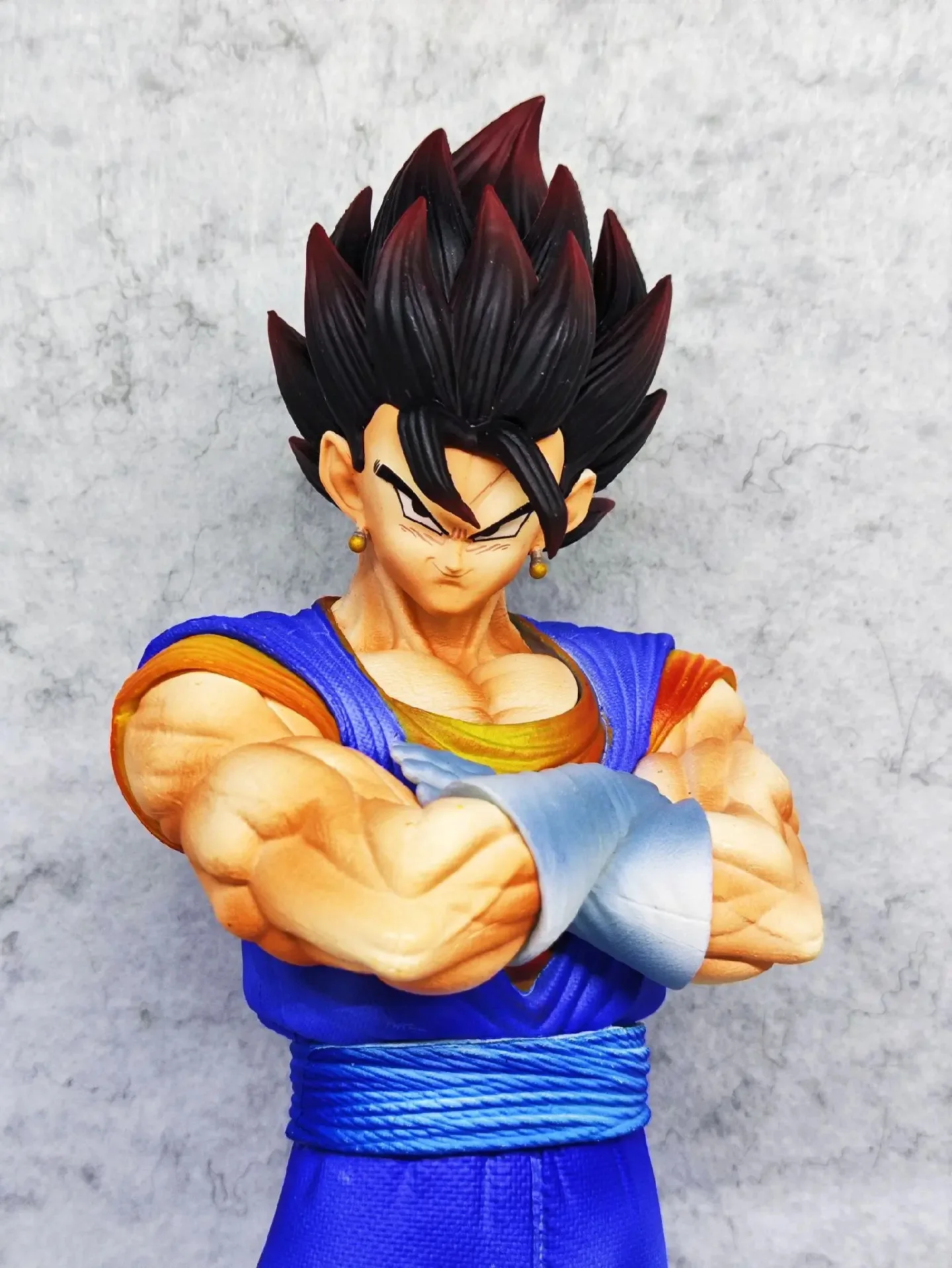 Anime dragon ball z guerreiros 28cm vegito cabeça dupla figura de ação dbz super saiyan vegito boneca figura de ação estátua pvc série