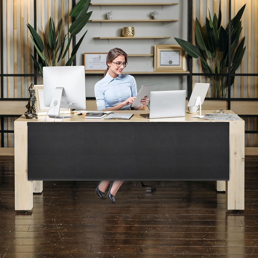 618 Mega Sale Under Desk Privacy Panel Self-Adhesive Modesty Panel with Pocket for Home or Standing Workstation Concealer Shield
