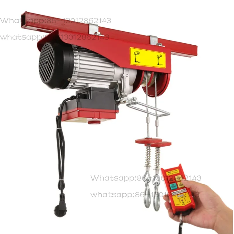 1PCS   2000 kg 220v micro 100m hidroclico pequeno mini grua elétrica da corda de fio para levantar o guindaste