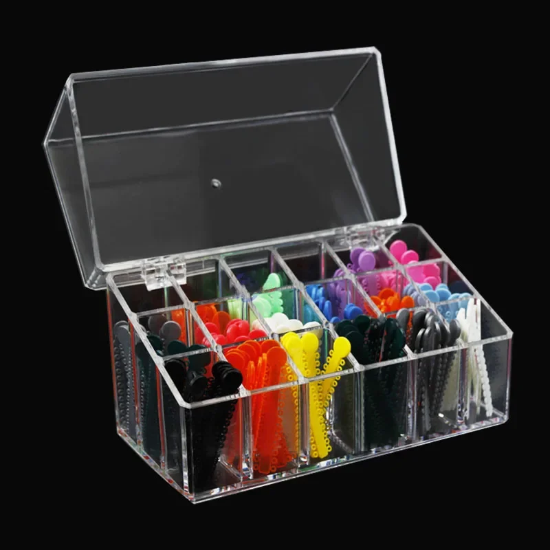 18holes Dental Ligature Tie Case Acrylic Dental Ligature Tie Holder Transparent Place Storage Box Organizer Dentistry Supplies