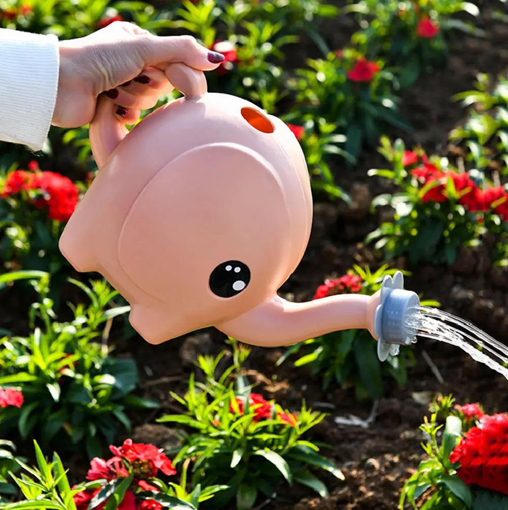 2500ml Outdoor Plastic Home Lawn Plants Sprinkler Watering Pot Gardening Elephant Water Can