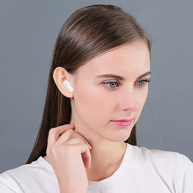 Headphone Bluetooth TWS 5.2, earbud LED tahan air dengan tampilan kebisingan, Headset pengurangan olahraga