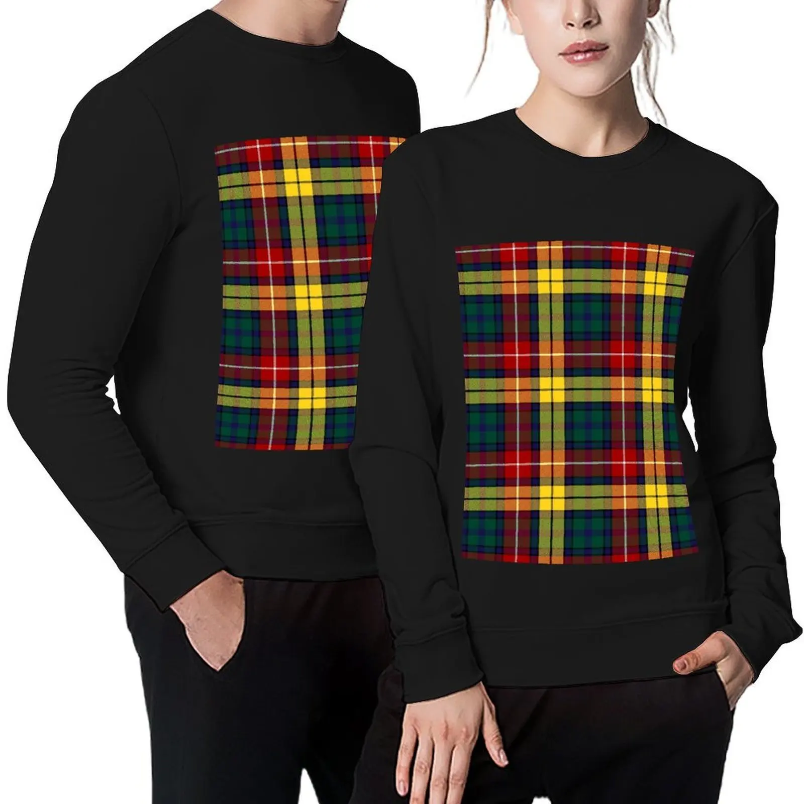 

Buchanan Modern Hunting Tartan Clan Buchanan Cute Tartan Pullover tracksuit men fashion men hoody