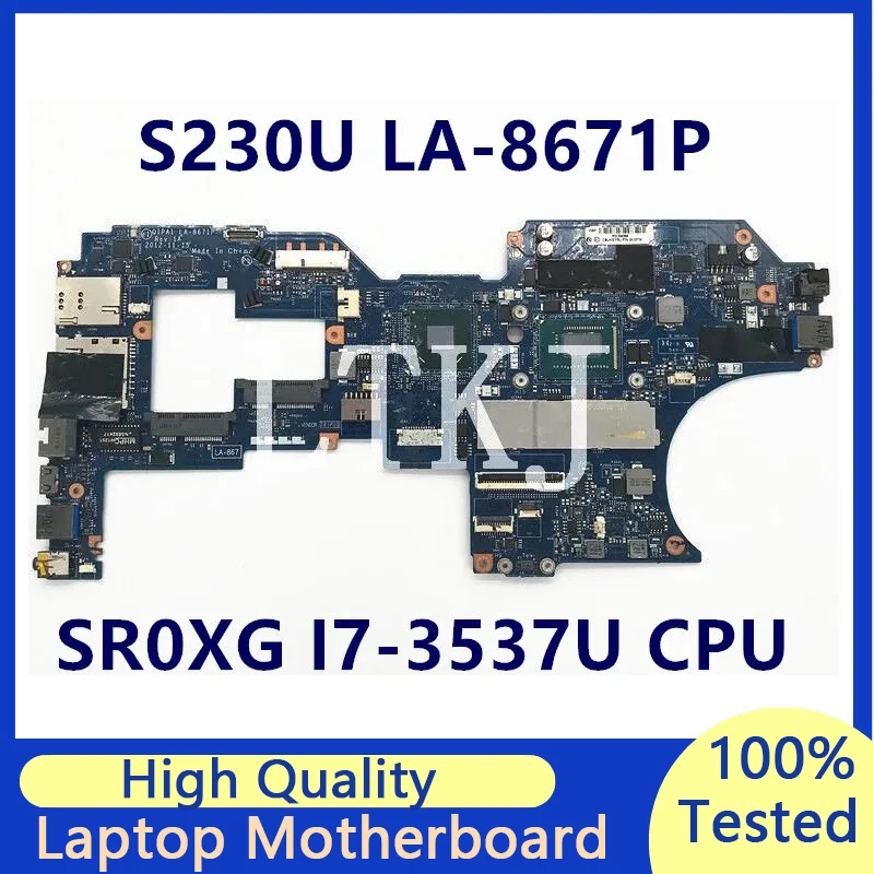 

Mainboard For Lenovo Thinkpad S230U QIPA1 LA-8671P Laptop Motherboard With SR0XG I7-3537U CPU HM76 100% Full Tested Working Well