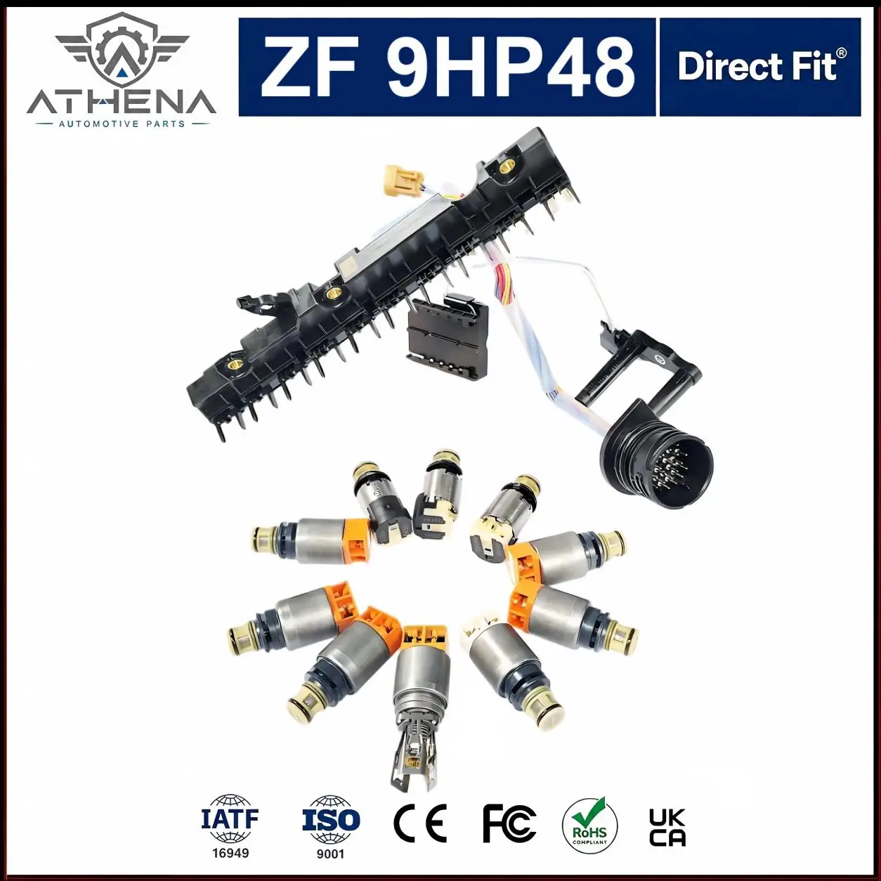 28426797 0501224276 ZF9HP48 9 Speed Transmission Solenoid With Internal Harness Kit Fit Land Rover Range Rover CRV MDX