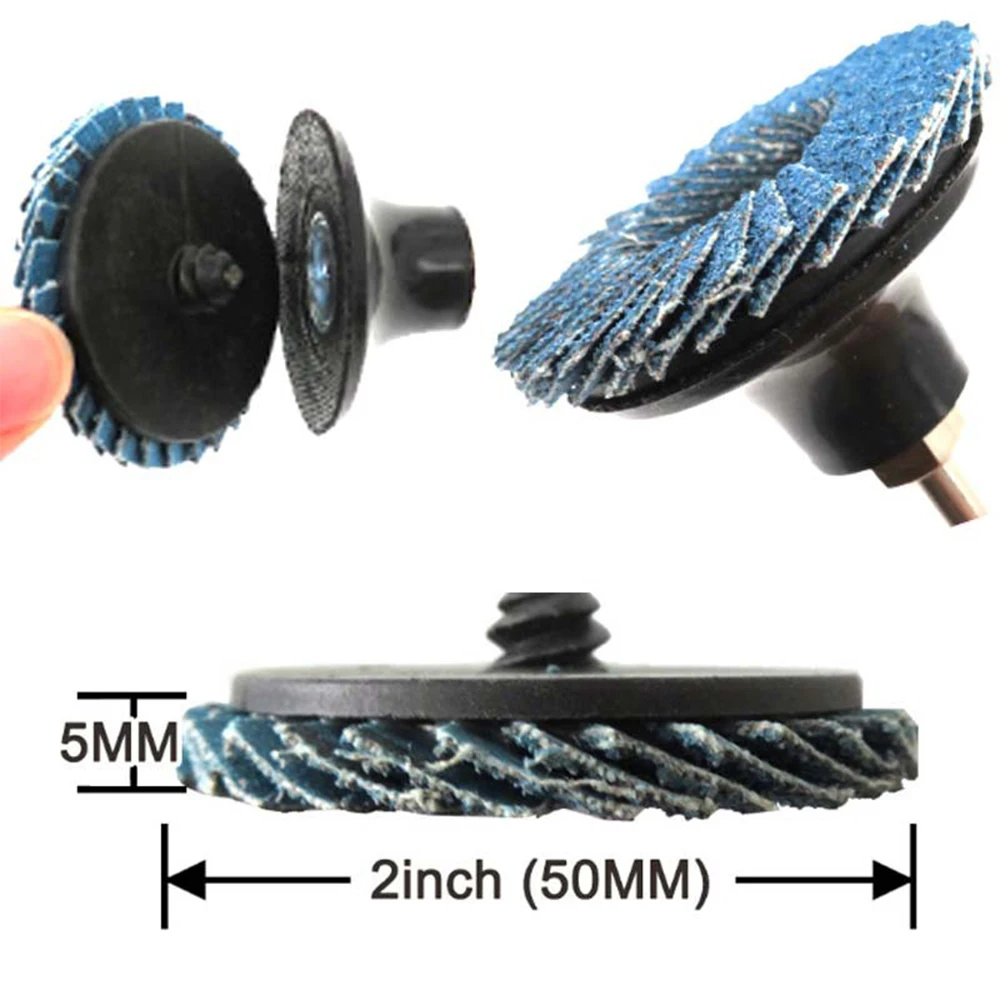 Herramienta abrasiva de 2 pulgadas, disco de lijado de grano 40/60/80/120 con soporte de almohadilla para amoladora angular, limpieza, pulido, soldadura de óxido