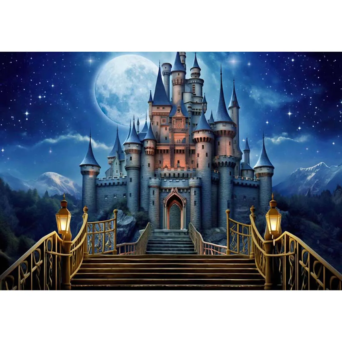 Allenjoy Fantasy Castle Fairytale Princess Cinderella Portraits Backdrop