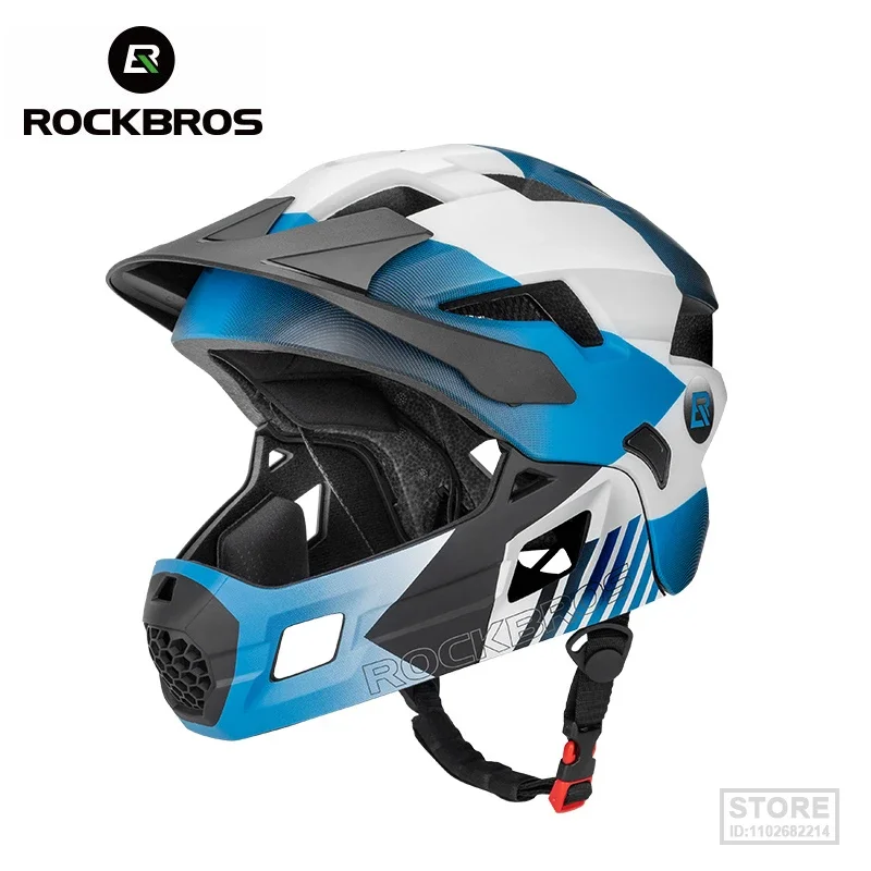 

ROCKBROS Cycling Helmet For Kids Bicycle Full Face Cover MTB Mountain Road Bike PC EPS Skateboarding Sport Safety s