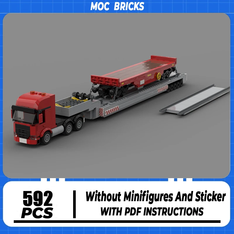 

Moc Building Blocks SLT Heavy Truck Rail Schwertransport LKW Model Technology Brick DIY Assembly Construction Toy Holiday Gifts