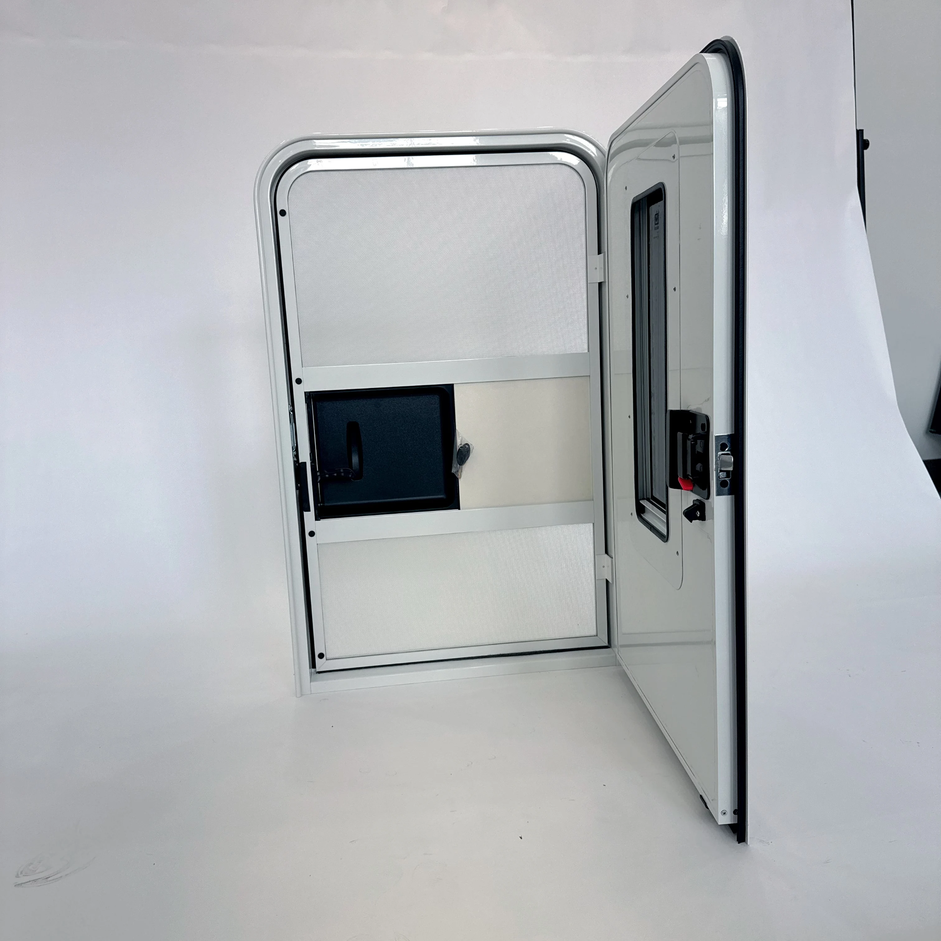 MEIDI نمط جديد الحديثة الفاخرة سبائك الألومنيوم الإطار باب زجاجي أكريليك مع شهادة ECE/E-Mark لمنزل متنقل قافلة