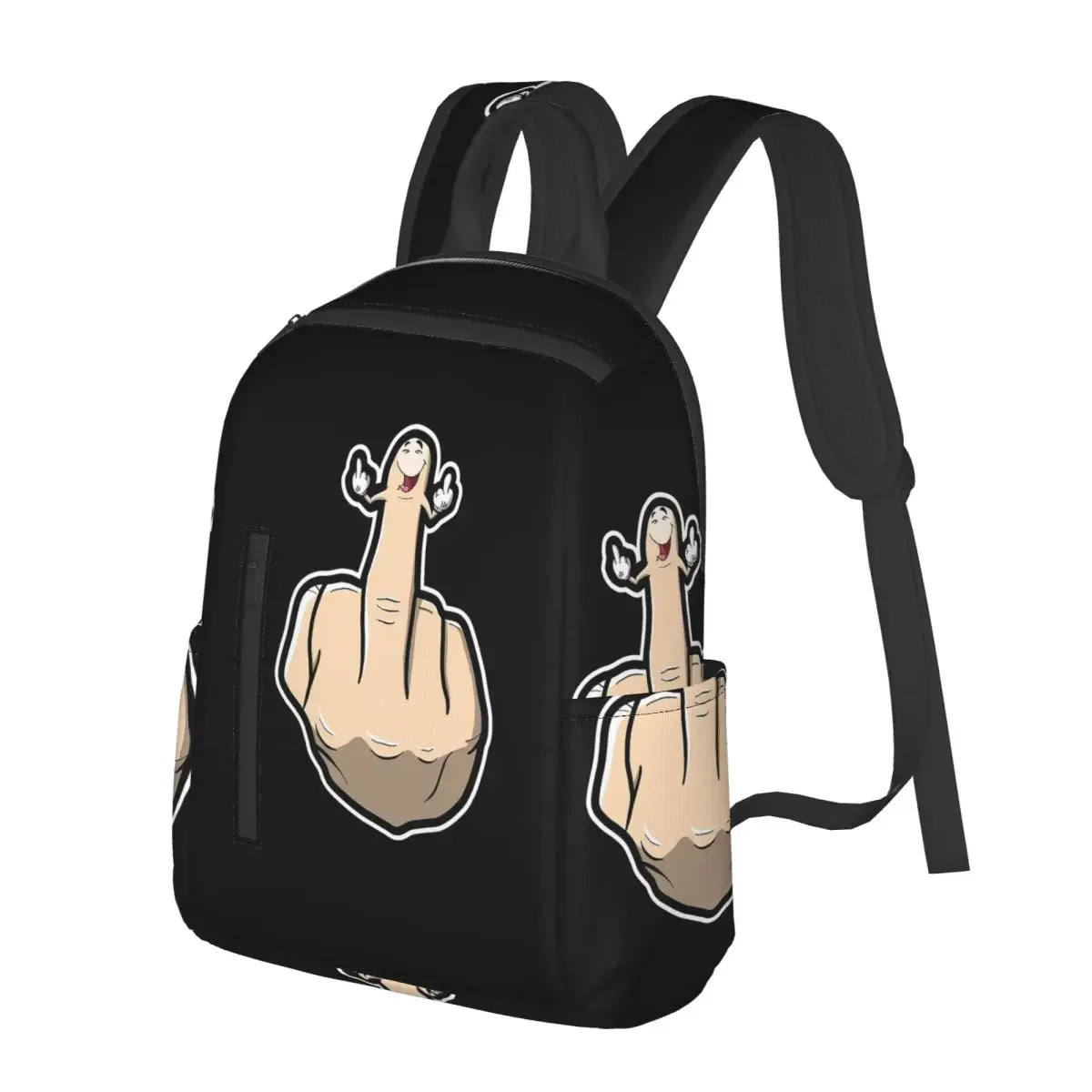 Hand Gesture Design Middle Finger Shows Middle Fingers Student Backpack School Bag for Boys Girls Bookbag Shoulder Bags