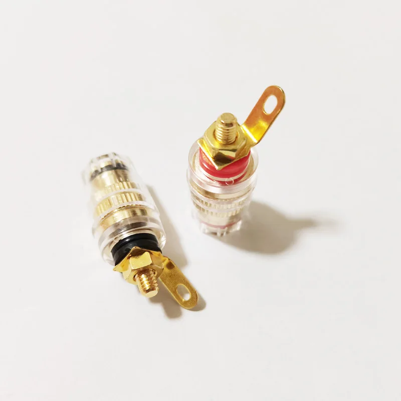 NCHTEK Speaker Cable Terminals Copper Gold Binding Post Banana Jack ,2 Colors,32mm/Free shipping/25PAIRS(50PCS)