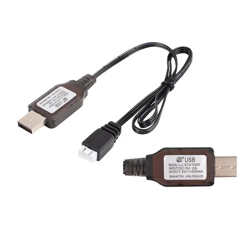 USB Charger Cable 7.4V 1000mA XH-3P for Rechargeable Li-ion Battery Electric RC Aircraft Car Boat Toys Remote Control Toy XH3P