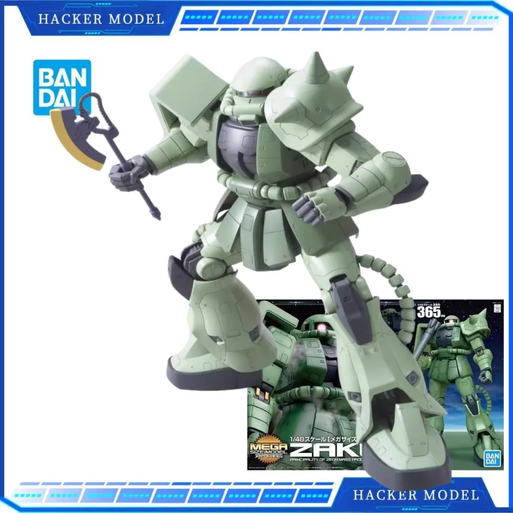 

Bandai Genuine MEGA 1/48 Zaku 2 Assembly Model Kit with Water Sticker Action Figure Plasitc Model Kit Customized Hobby Toys