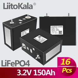 16 sztuk LiitoKala LiFePO4 3.2V 150AH klasy akumulator litowo-jonowy power bank do systemu przechowywania paneli słonecznych, który można ładować