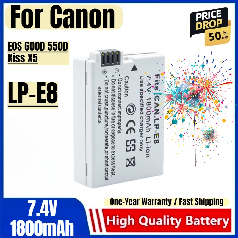 LP-E8 Battery 7.4V …