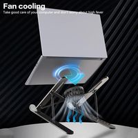 Universal Portable Laptop Cooler Stand With Fan Foldable Computer Holder Desktop Bracket Office