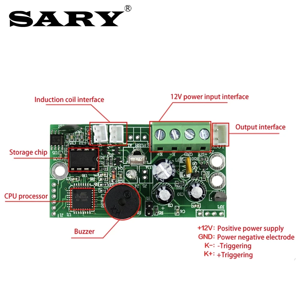 RFID embedded induction control board electric lock control module EMID 125KHz label card access control controller DC12V output