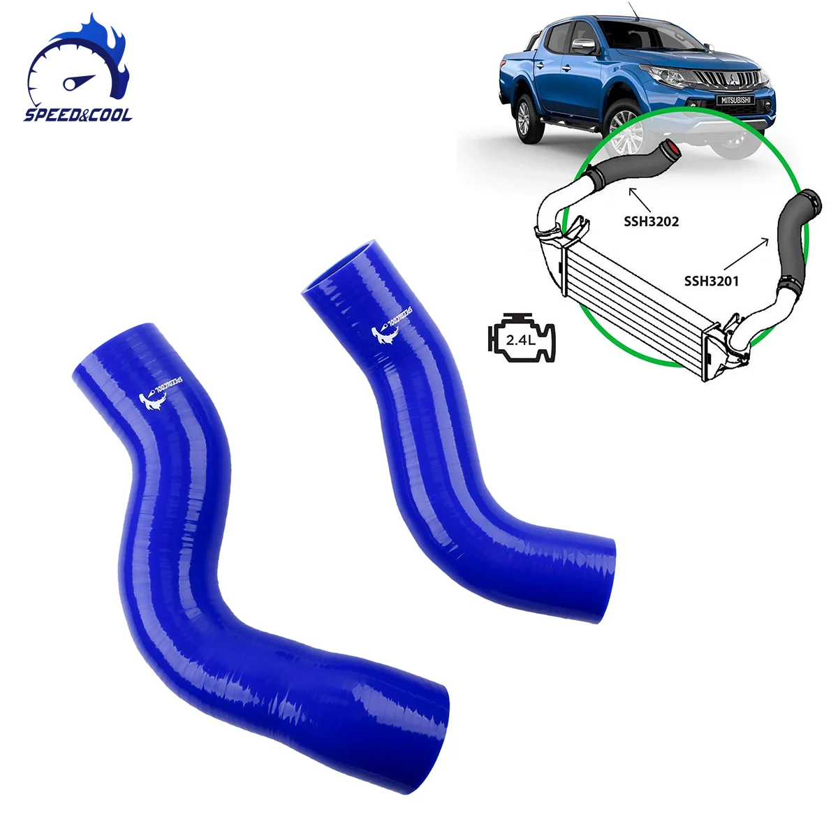 SPEED&COOL Fit 2015-2019 Mitsubishi Pajero Sport QF QE MQ MR Triton 2.4L 4N15 Intercooler Hose Pipe