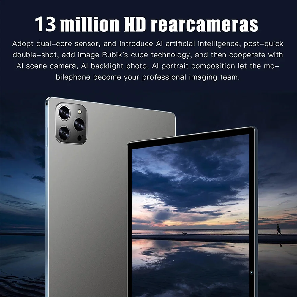 New 10.1 Inch Tablet PC 8GB RAM 512GB ROM 10 Core AI Speed-up Tablets Google Play 4G LTE Phone Call Dual SIM Dual WiFi Android13