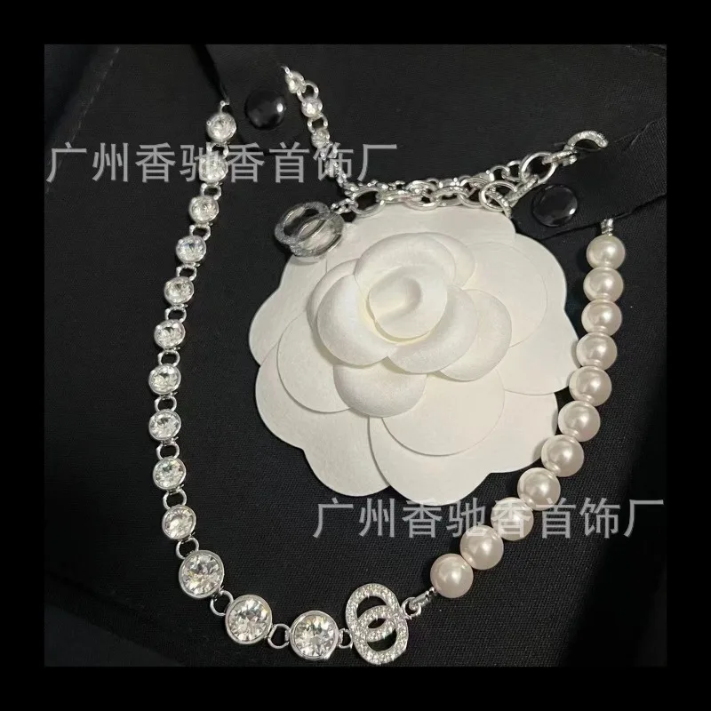 جديد Xiaoxiangfeng لؤلؤة حجر الراين أزياء المشاهير قلادة قسط سلسلة اللؤلؤ تنوعا #4