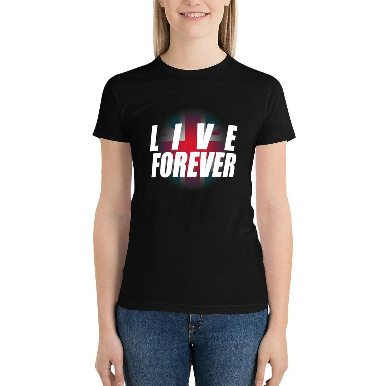 

you and me are gonna LIVE FOREVER T-Shirt funny Female clothing t-shirt dress for Women long