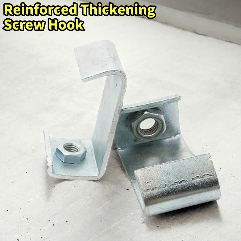 Ceiling Screw Hook C-shaped Steel Angle Iron Hook for Ceiling Special Pendant Thickening Hook Screw Square Picker Nut and Bolt