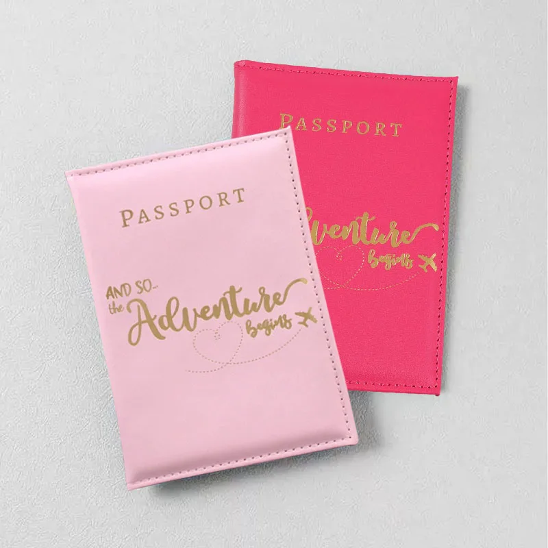 جديد محفظة بحامل جواز السفر غطاء أساسيات السفر بولي Leather حافظة بطاقات جلدية إكسسوارات السفر الدولية للنساء/الرجال