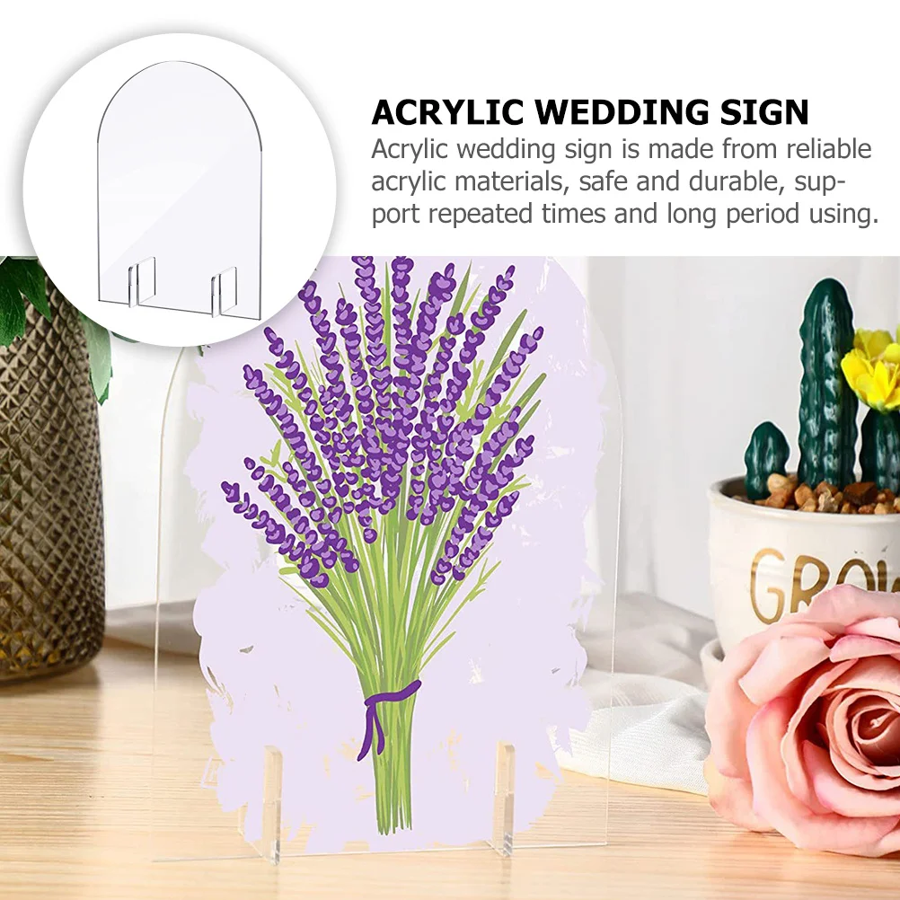 

5Pcs Clear Acrylic Sign Blank Seat Cards Set for Wedding Table Numbers Reusable Name Place Cards Party Decorations