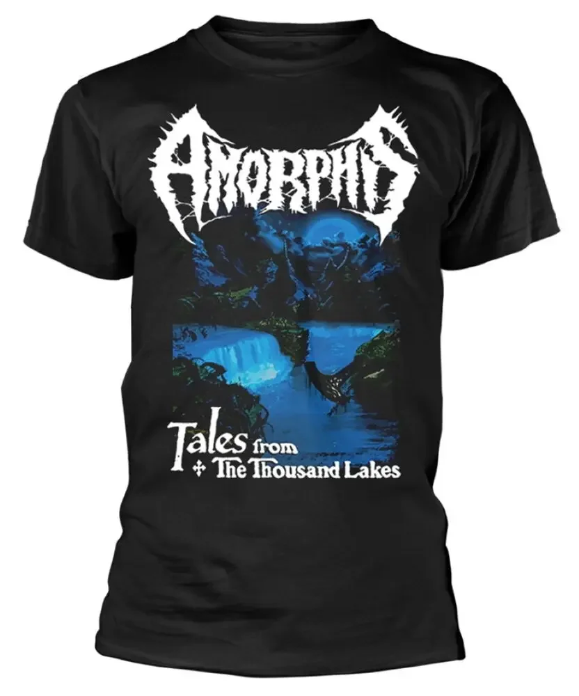 Amorphis Tales From The Thousand Lakes     Anime pattern for both men and women High quality cotton Short Sleeves