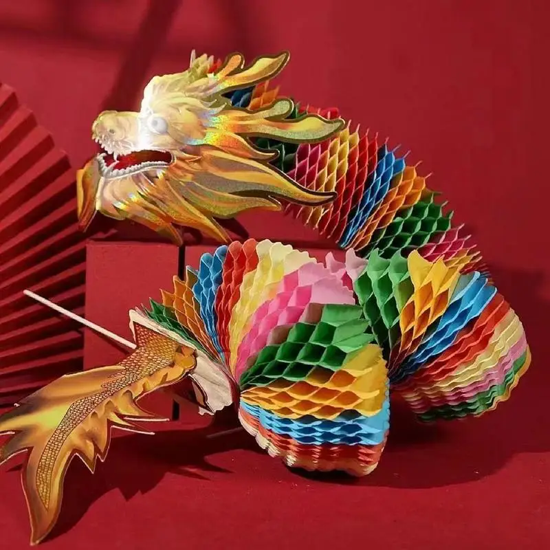 creative Chinese New Year Dragon Dance 2024 Dragon Dance Garland Chinese Paper Dragon Cutout Gift Creativity Toys Home Decor