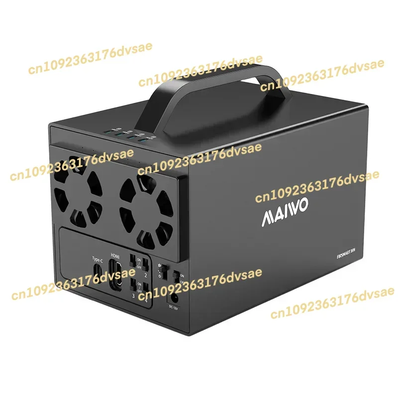 4 فتحات صغيرة من الألومنيوم مقاس 3.5 بوصة SATA HDD SSD لخزانة القرص الصلب مع مقبض أجهزة الكمبيوتر #1