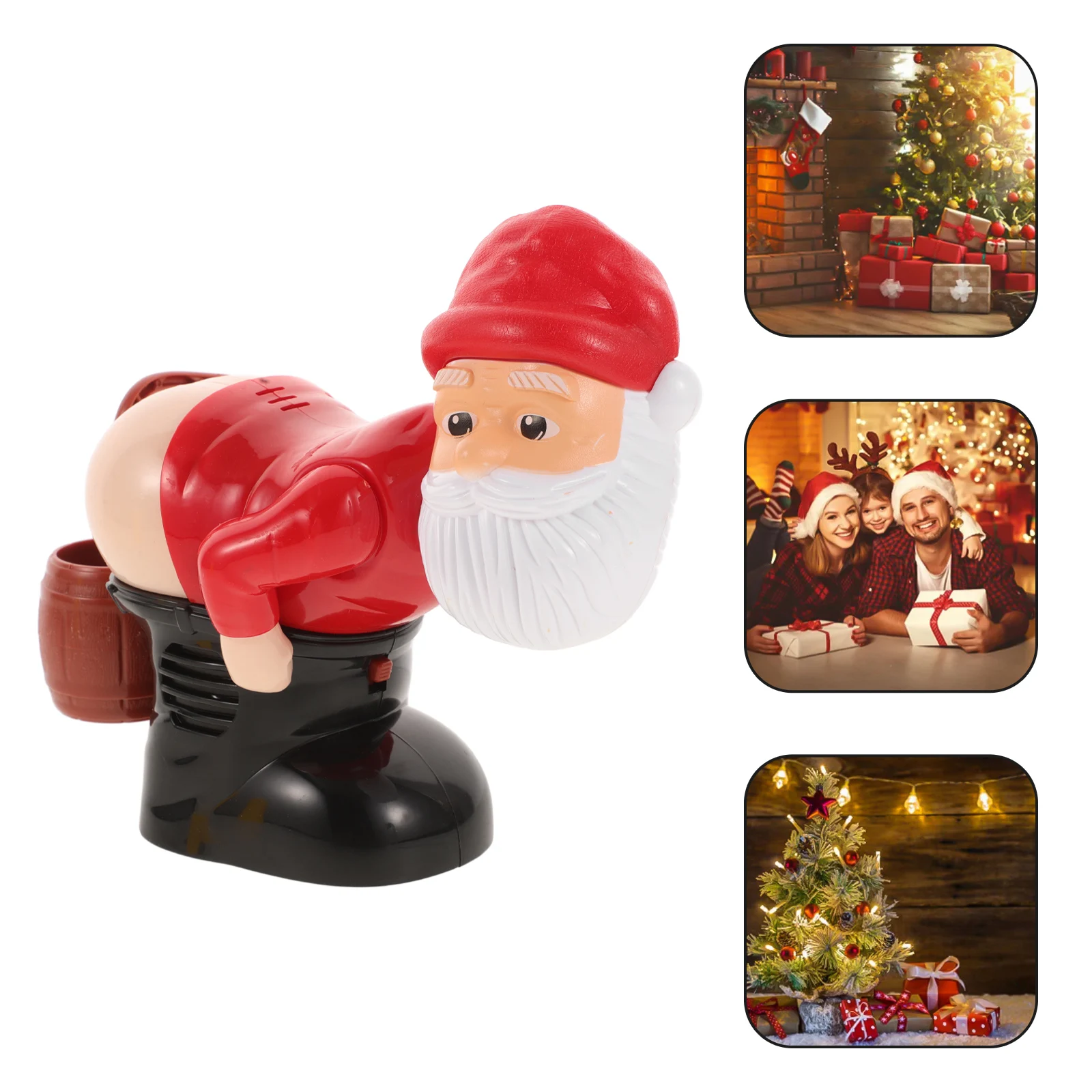 Maszyna do Baniek Mydlanych Święty Mikołaj Puszczanie Puszy Prezent Świąteczny dla Dzieci Zabawa na Zewnątrz Kosiarka Ogrodowa Statua Ogrodowa Halloween Baniek Mydlanych