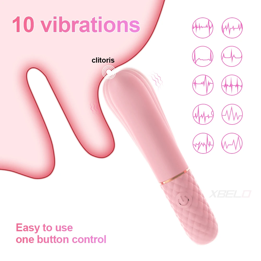 Quick Orgasm Mini Bullet Vibrator for Women 10 Modes Clitoris Stimulator Rechargeable Female Adult Goods Masturbation Sex Toys