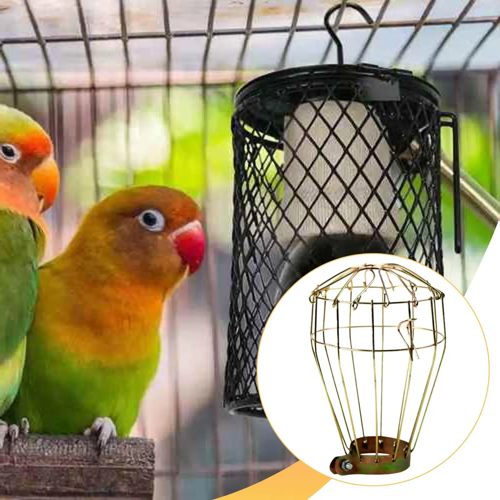 Iron Mesh Heating Lamp Guard Anti Burn Light Cover for Turtle Reptile Brooder Poultry Enclosure
