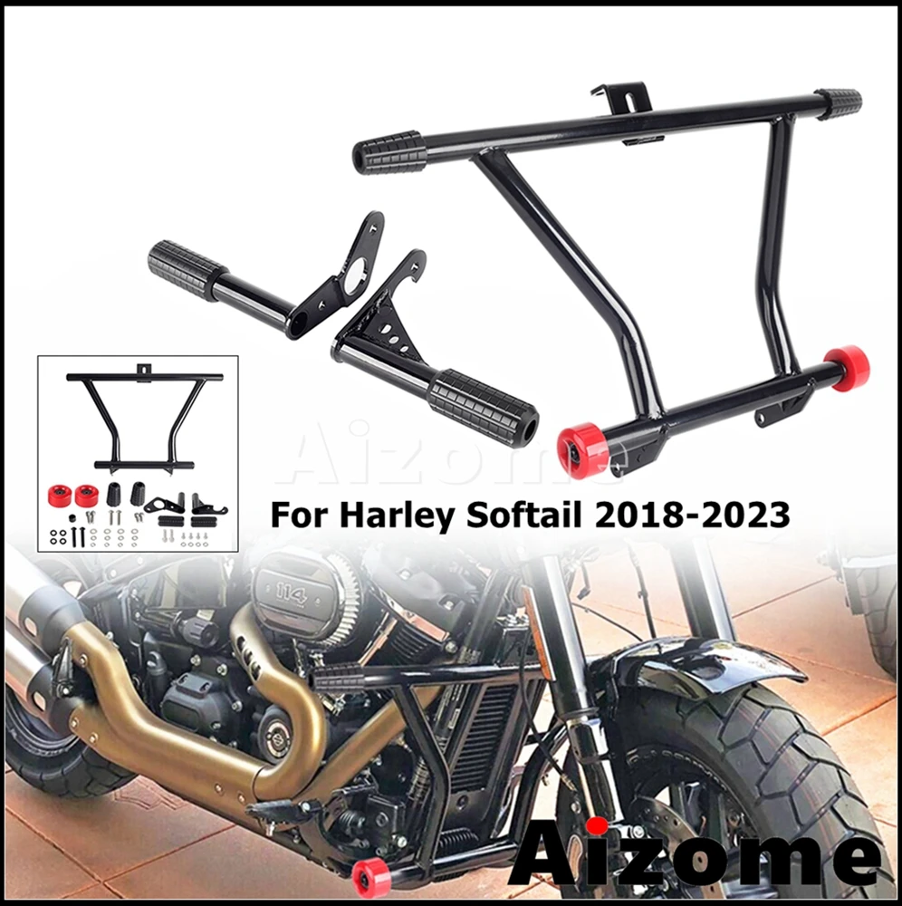 

Motorcycle Engine Frame Guard Front Rear Crash Bar Protctor For Harley Softail 2018-2023 FXBB FXST FXLR FXFB FLSB FLFB FLHC FLSL