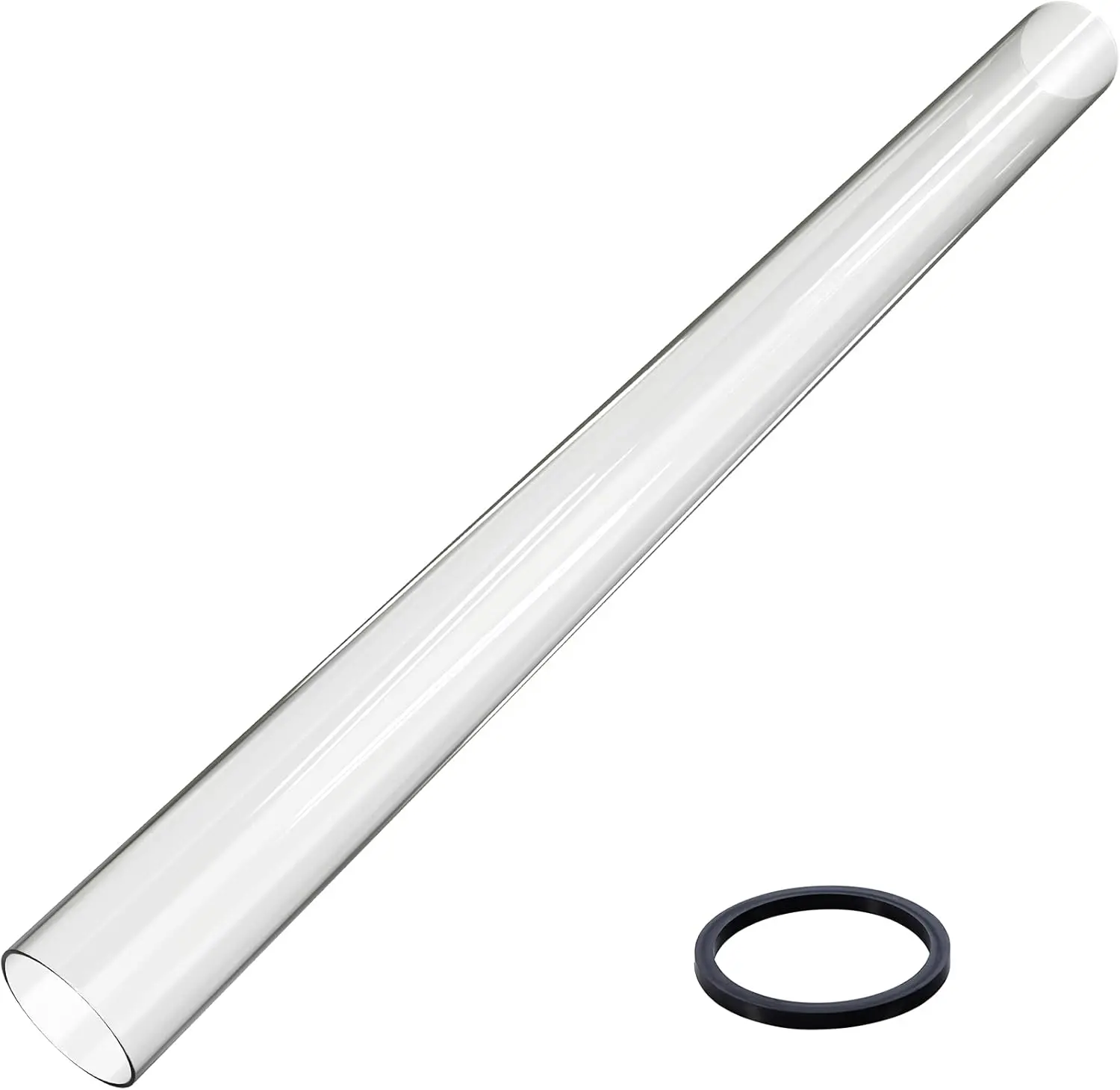 

Replacement Glass Tube for Patio Heater, 49.5" x 4" with Silicone Ring, Fits Most 4-Sided Pyramid Models