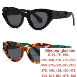 Fashion Oversize Cat Eye Polarized Myopia Sunglasses UV Protection Nearsighted Classic Vintage Sun Glasses -1.0~-6.0