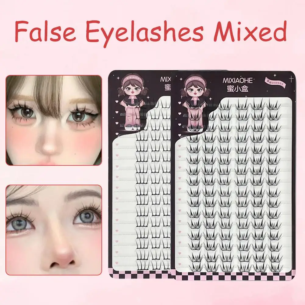 Ciglia finte senza colla Singolo cluster 7-12MM Ciglia arricciate a C Ciglia finte di cervo Stile coreano Naturale autoadesivo M6V6