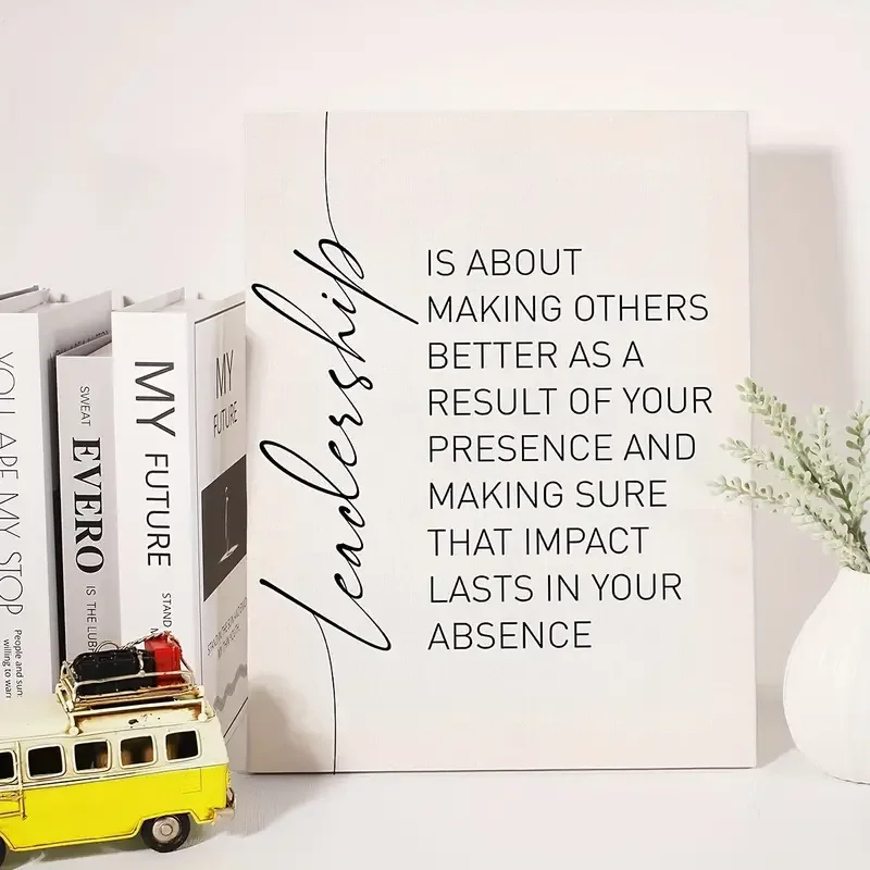 1pc No Framed Leadership Quote Canvas Wall Art Motivational Leadership Canvas Print Painting Office Home Wall Decor Framed L