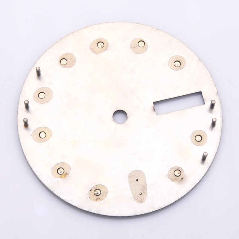 NH35 Dail Green Luminoso Esfera de 28,5 mm con marcadores de gotas de agua Se adapta a la caja NH35 Movimiento 7S26 Turtle Abalone SKX007 Reloj para hombre