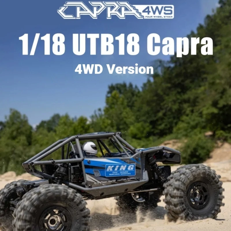 

Axial Capra Utb18 1/18 Scale Rc Rock Crawler 4ws 4 Wheel Steering Remote Control Off Road Truck For Adult Rc Hobby Enthusiasts