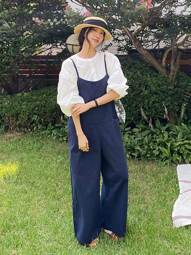 

Женские широкие брюки из плотного хлопка с высокой талией, удобные для повседневной носки, длинные, средней посадки