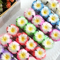 10PCS Hawaiian PE Foam Plumeria Fake Flowers DIY Artificial Wreath Sunflower Frangipani Headdress Beach Wedding Party Decor