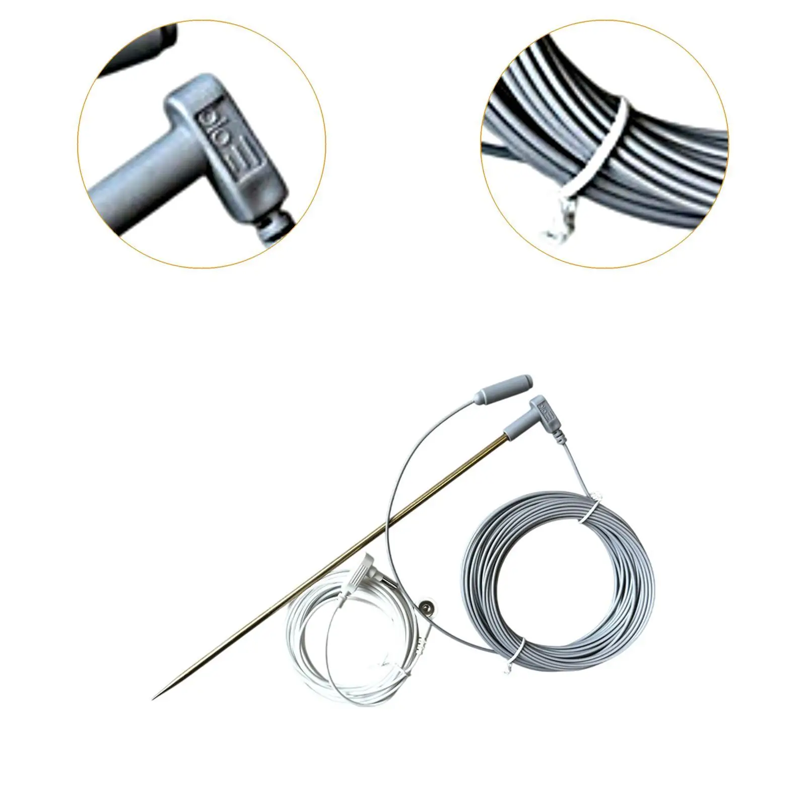 Grounding Rod with 40FT Cord Brass Pin Earthing Device Durable Grounding Kit for Sheets Mats Blankets Use