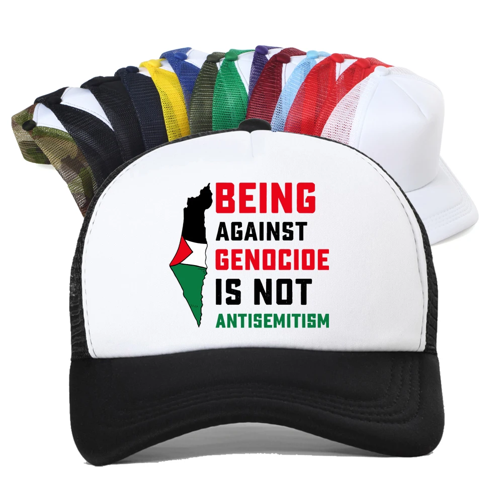 

Palestine Flag Baseball Cap Men Women Outdoor Casual Mesh Trucker Hat Adjustable Breathable Sun Hat