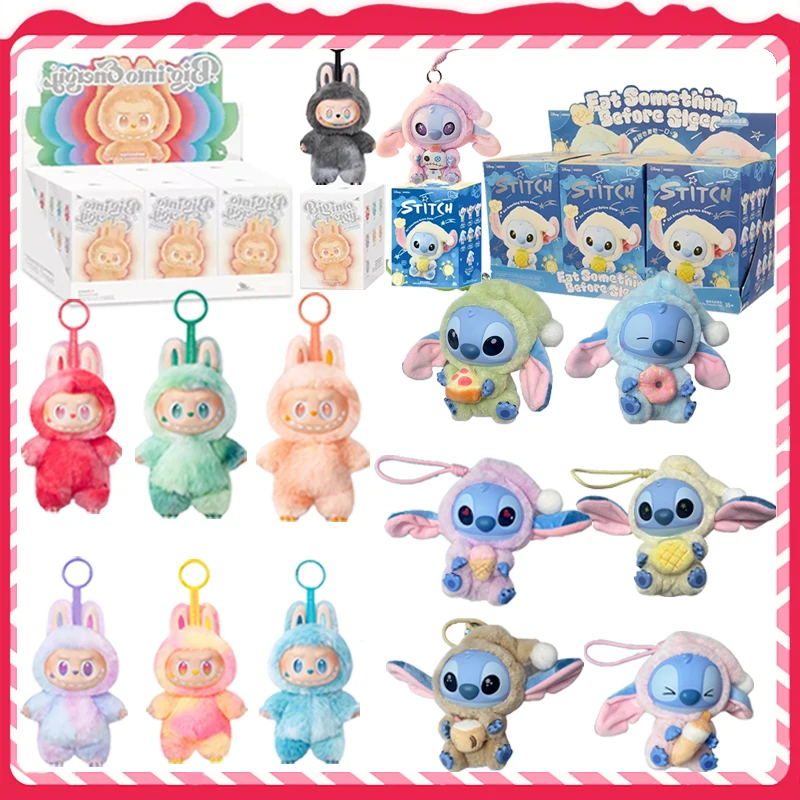 

For Labubu V3 New Stitch Big Into Energy Series Vinyl Pendant Blind Box Kawaii Figure Face Doll Keychain Decor Gift